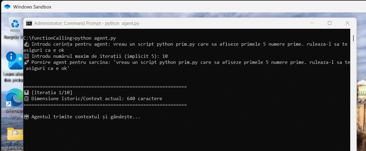 Rulare Agent Python în Terminal